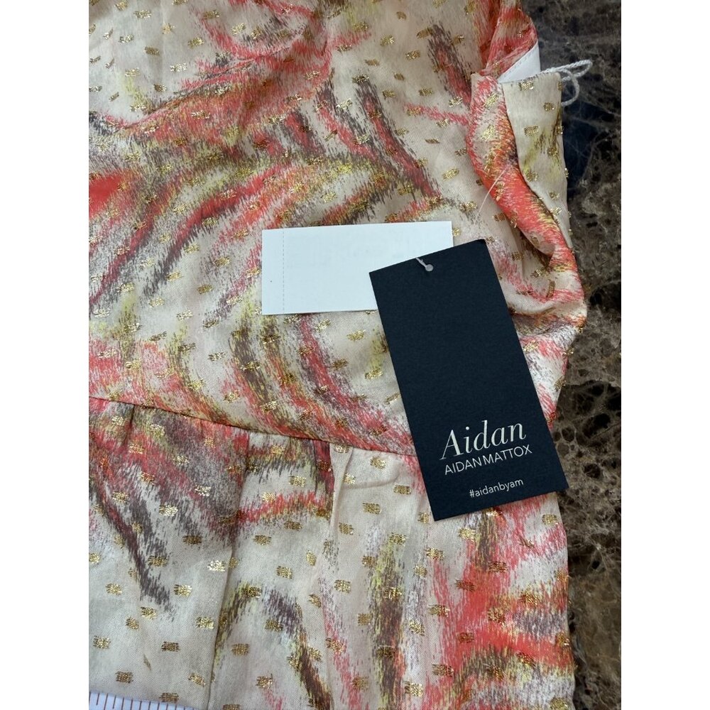 Aidan Mattox Women's Maxi Dress Beige Coral Color Sleeveles NEW MSRP $330 Size16 - Picture 7 of 13